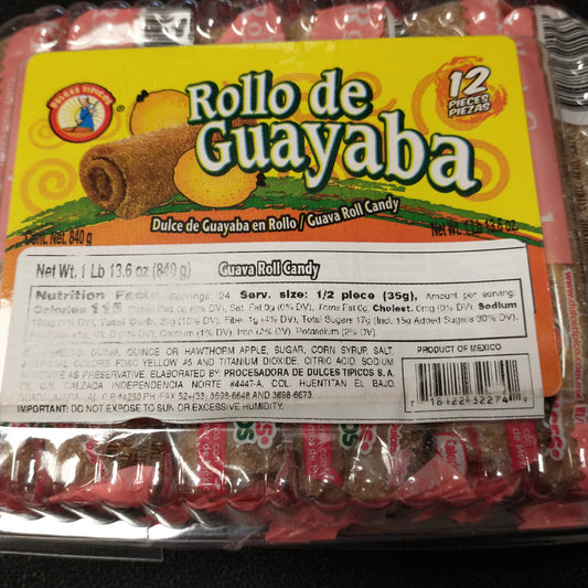 Rollo de Guayaba estuché chico típicos 12 pcs