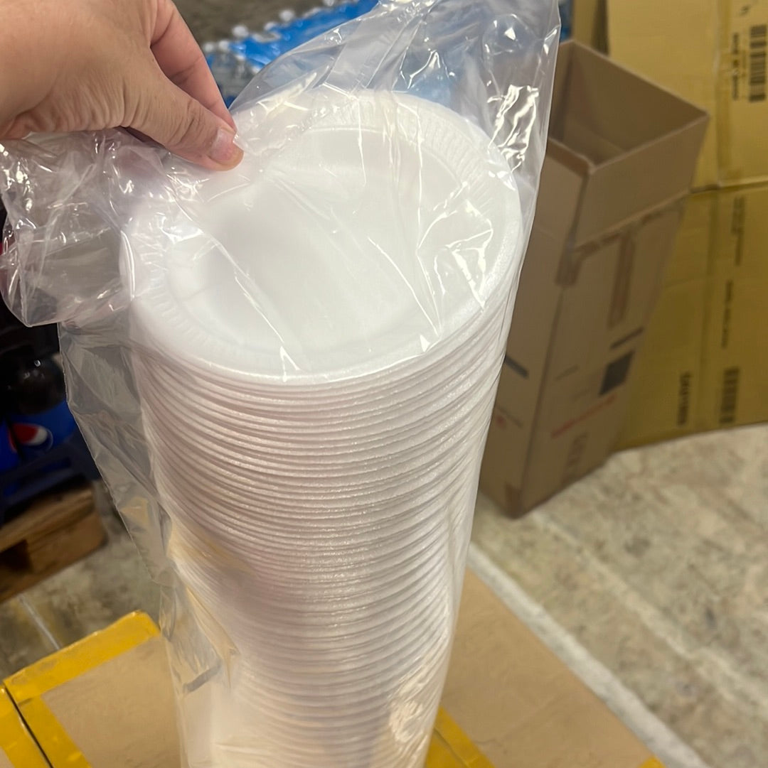 Foam plate 6” 125 pcs