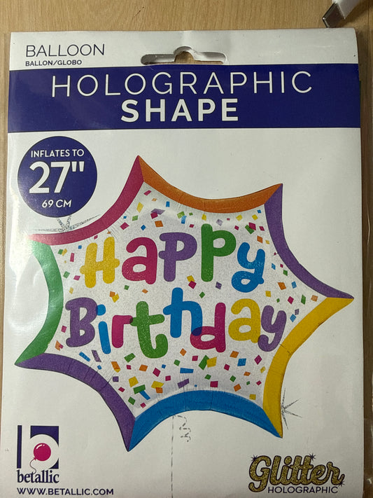 BETALLIC 27” HAPPY BIRTHDAY GLITTER INFLADO