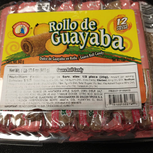 Rollo de Guayaba estuché chico típicos 12 pcs